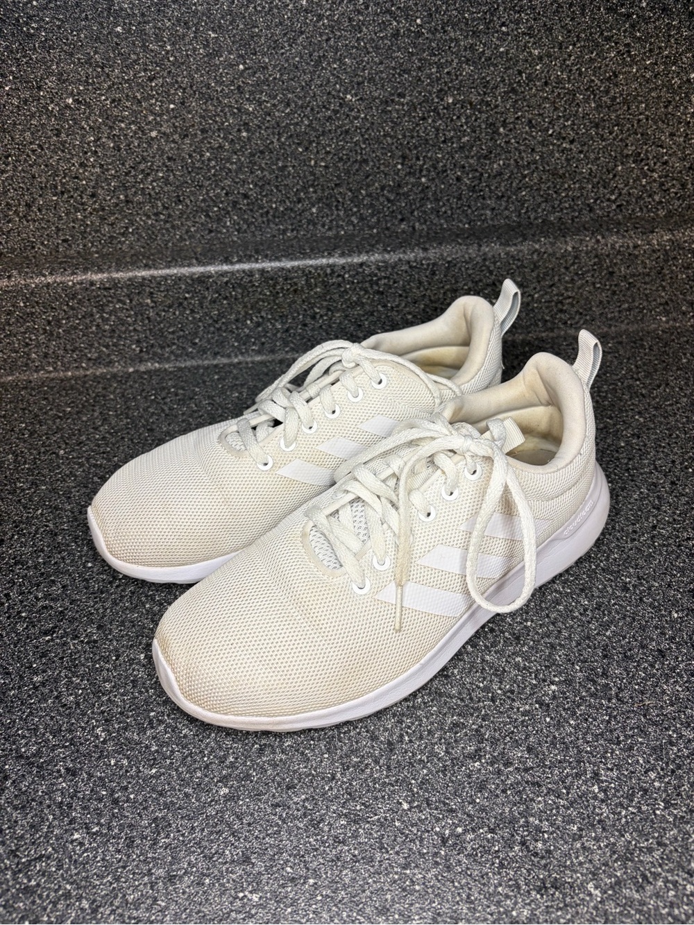 adidas Off-White/Tan Lightweight Running Shoes